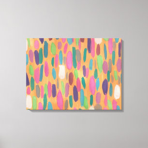 Orange Brosse Abstraite toile Imprimer