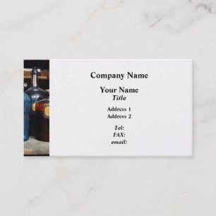 Orange, Brown and Blue Bottles - Platinum Business Card