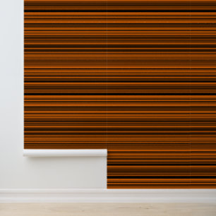 Orange Brown Black Stripes Wallpaper