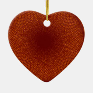 orange brown lime ceramic ornament