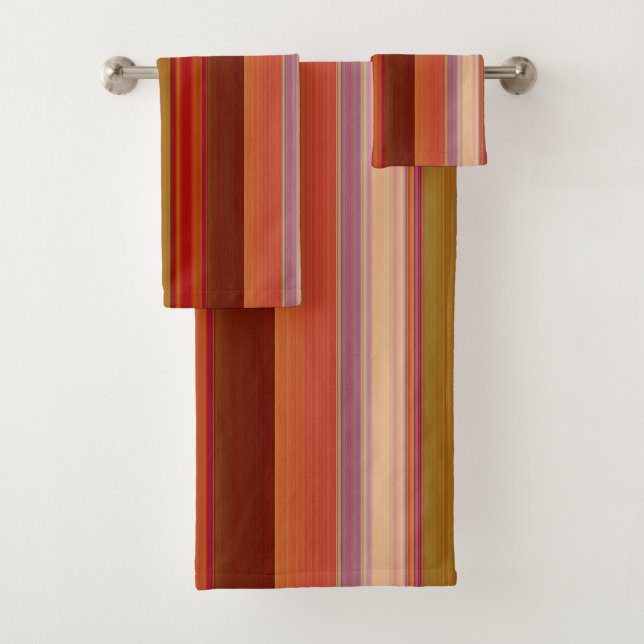 Orange Brown rust and Pink Stripes (En situation)