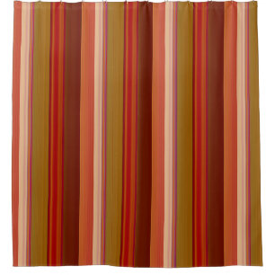 Orange Brown rust and Pink Stripes