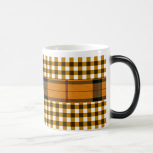 Orange, brown Stripes pattern mug