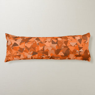 Orange Brown Triangle Pattern Body Pillow