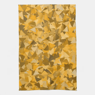 Orange Brown Triangle Pattern Kitchen Towel
