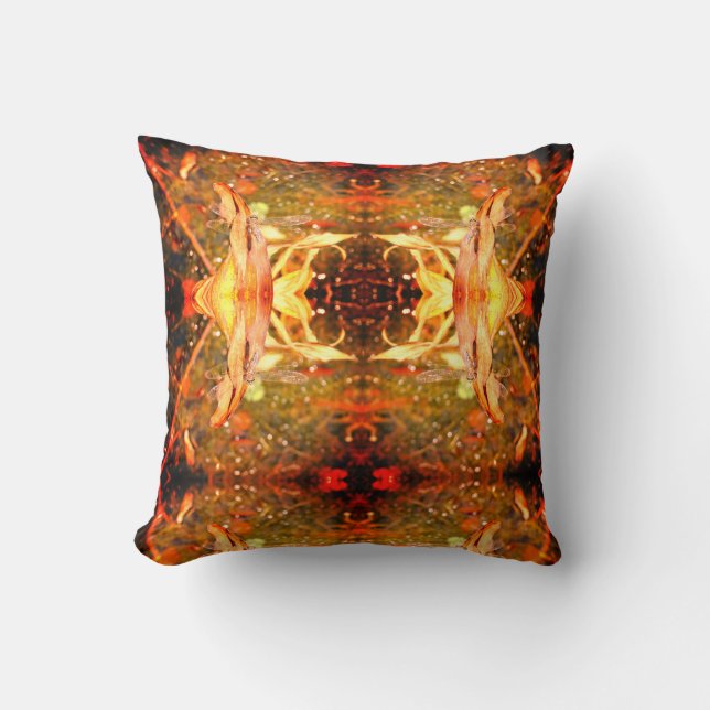 Orange brown yellow Pillow dragonfly, green eyes (Front)