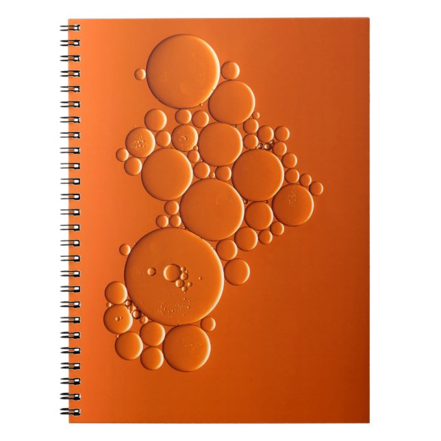 Orange bubbles art notebook (Front)