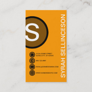 orange bubbles business card