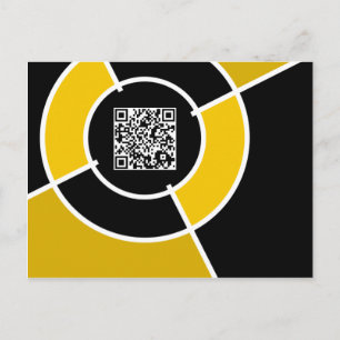 orange bullseye QR code Postcard