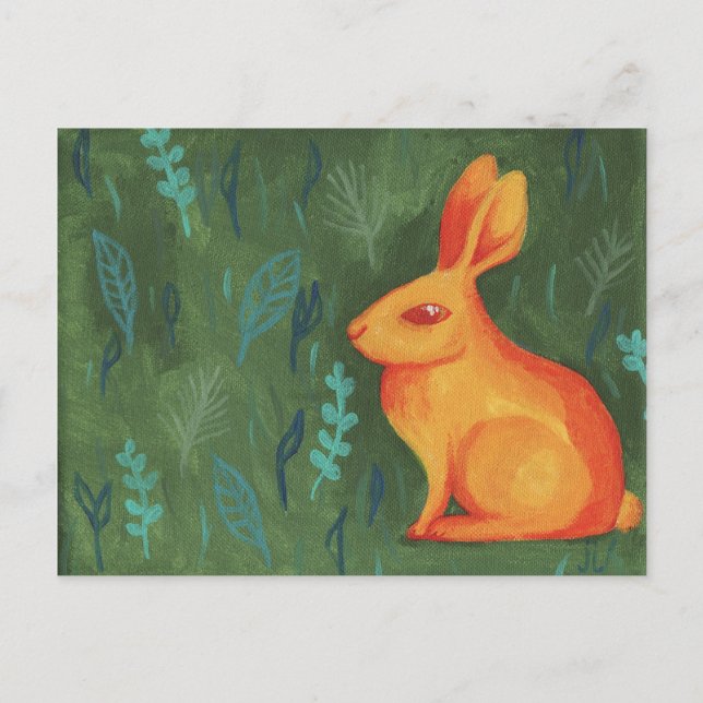 Orange Bunny Postcard (Front)