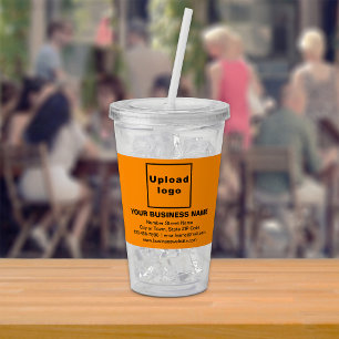 Orange Business Brand Acrylic Tumbler