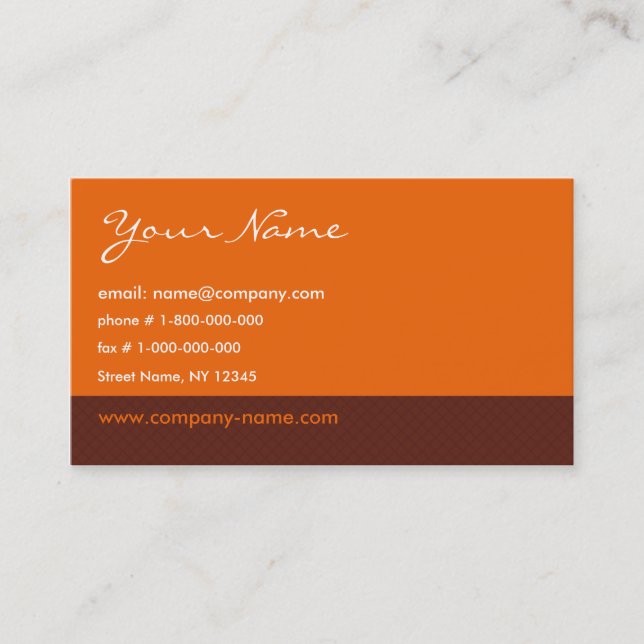 Orange - Business Card (Front)