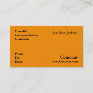 Orange Business Card