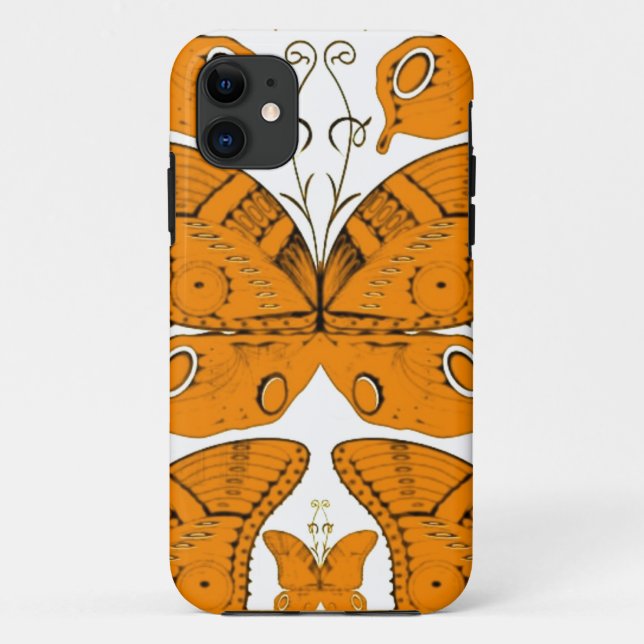 Orange Butterflies Case-Mate iPhone Case (Back)
