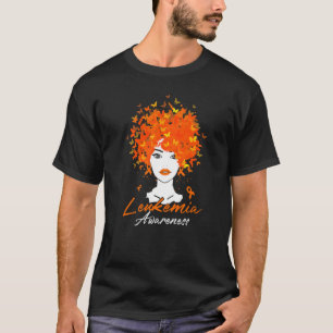 Orange Butterflies Leukemia Awareness Warrior Surv T-Shirt