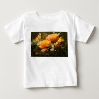 Orange Butterfly and Flowers