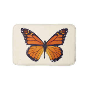 Orange Butterfly Bath Mat