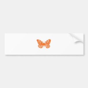 Orange Butterfly Bumper Sticker