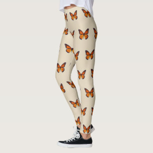 Orange Butterfly Leggings