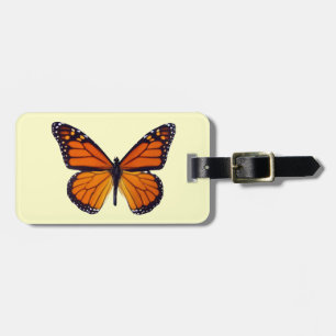 Orange Butterfly Luggage Tag