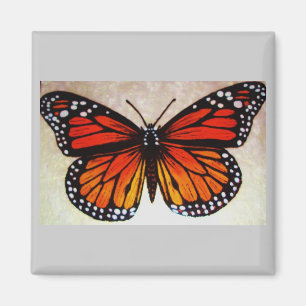 orange butterfly magnet