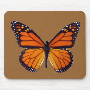 Orange Butterfly Mouse Pad