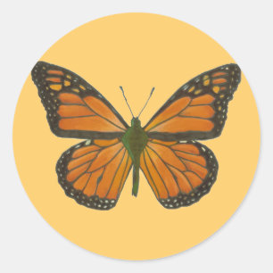 Orange Butterfly Sticker