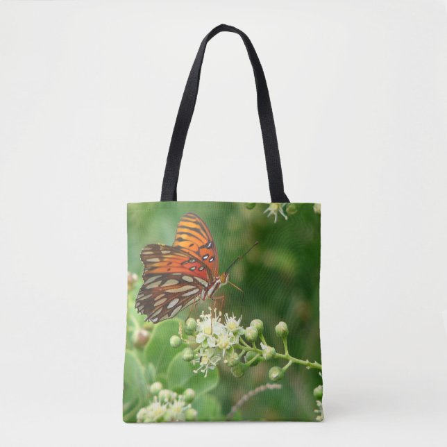 Orange Butterfly Tote Bag (Front)