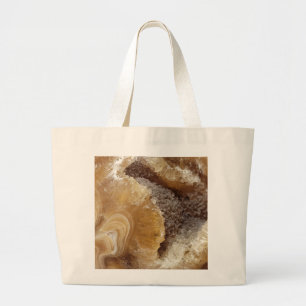 Orange Calcite Print Flip Tote Bag