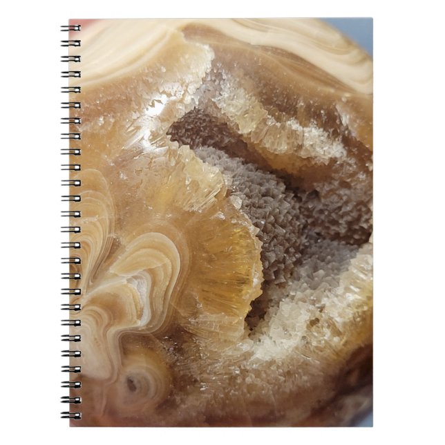 Orange Calcite Print Spiral Notebook (Front)