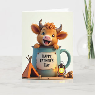 Orange Calf Fathers Day Card
