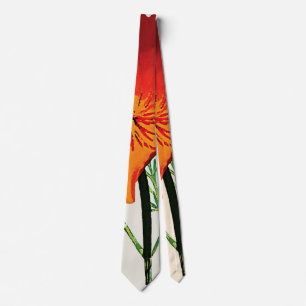 Orange California Poppy Tie