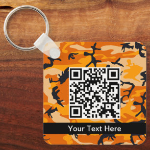 Orange Camo, Camouflage, Military, Army Keychain