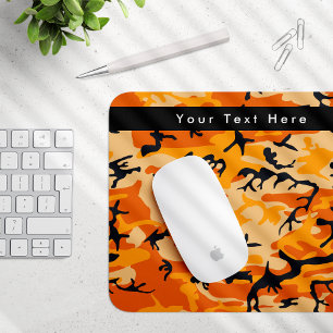 Orange Camo, Camouflage, Military, Army Mouse Pad