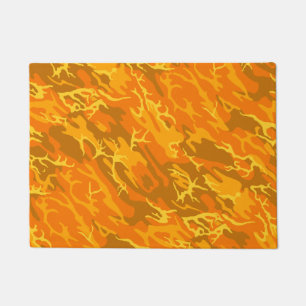 Orange Camo Doormat