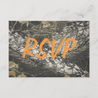 Orange Camo RSVP Card