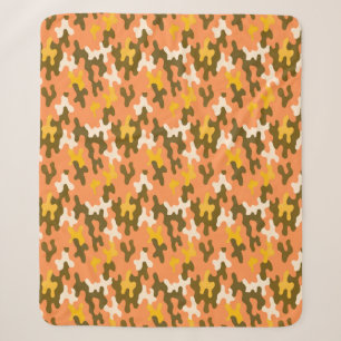 Orange Camo Sherpa Blanket