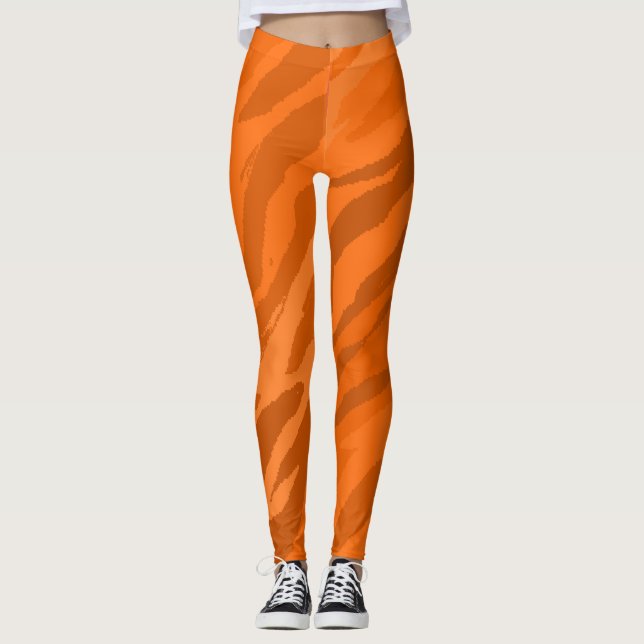 Orange Camouflage Leggings (Front)