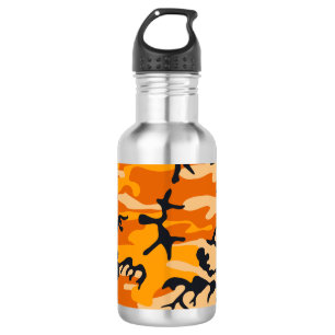 Orange Camouflage, Military, Army 532 Ml Water Bottle