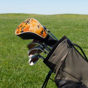 Orange Camouflage, Military, Army Golf Head Cover