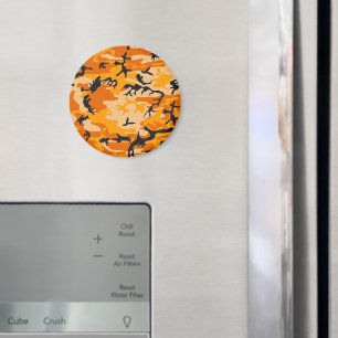 Orange Camouflage, Military, Army Magnet