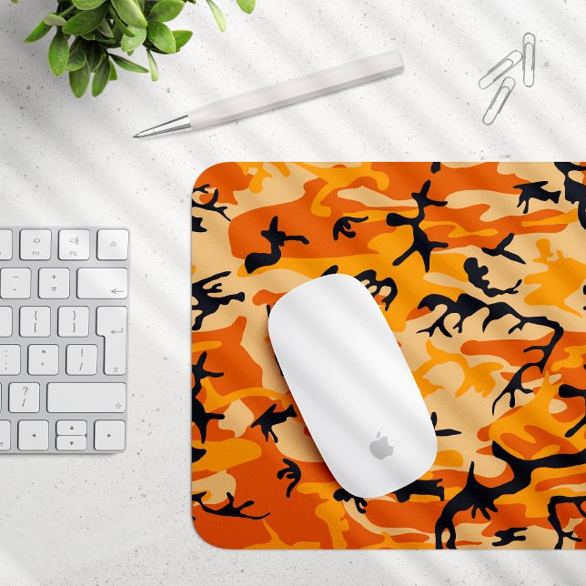 Orange Camouflage, Military, Army Mouse Pad (Creator Uploaded)