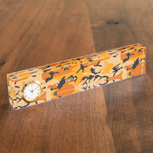 Orange Camouflage, Military, Army Nameplate