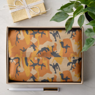 Orange Camouflage, Military, Army Tissue Paper