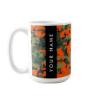 Orange Camouflage Pattern, Your name, Personalize