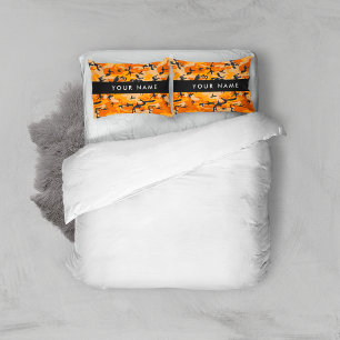Orange Camouflage Your name Personalize Pillowcase