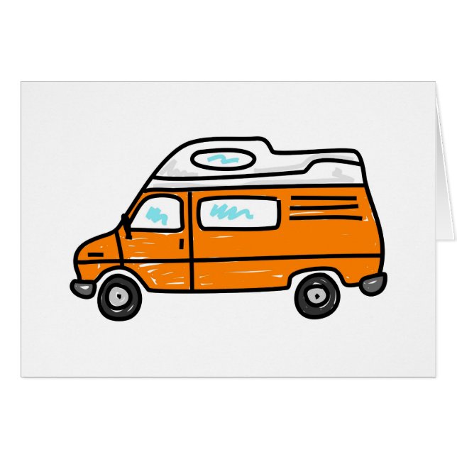 Orange Campervan (Front Horizontal)