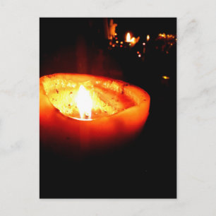 Orange Candle Postcard