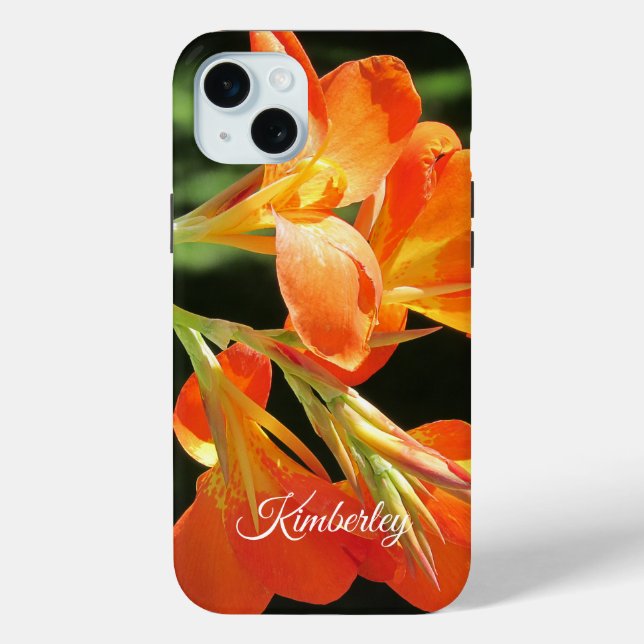 Orange Canna Lily Floral Case-Mate iPhone Case (Back)