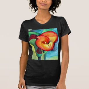 Orange Canna lily original watercolor art T-Shirt